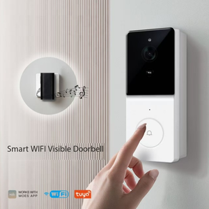 Timbre Inteligente para el Hogar con Cámara, Intercomunicador Bidireccional, Timbre Inalámbrico con Visión Nocturna, Dispositivo de Seguridad, Estándar Europeo - Product Image 1