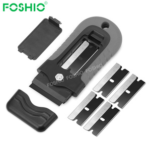 Foshio Oven Cleaning Tool Hob Plastic Razor Blade Glass Scraper