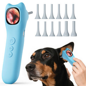 Q12-B caméras d'oreille d'animaux Observation en temps réel jusqu'à 128 Go Ensemble visuel Caméra d'oreille Vidéos photo Otoscope HD avec étui en silicone - Product Image 1