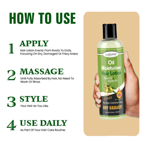 Après-shampoissant hydratant, renforce les <span class=keywords><strong>cheveux</strong></span>, contrôle les frisottis, huile d'<span class=keywords><strong>olive</strong></span>, hydratant pour <span class=keywords><strong>cheveux</strong></span>, <span class=keywords><strong>lotion</strong></span> pour <span class=keywords><strong>cheveux</strong></span> - Product Image 6
