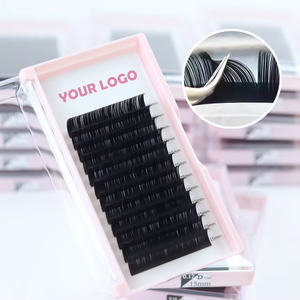 3D Natural Wispy Deep-Wave False Eyelashes Lightweight Reusable Full <b>Strip</b> Lashes with <b>Plastic</b> Cotton Band Tray - Product Image 5