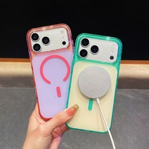 Funda Transparente para Teléfono con Atracción Magnética, Color Macaron, para iPhone 17 16 15 14 13 12 Pro Max, Resistente a Impactos - Product Image 1