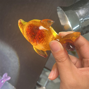 Tay khắc chữa bệnh thạch anh động vật tinh thể tự nhiên hàng thủ công kẹo fluorite cá heo để trang trí - Product Image 6