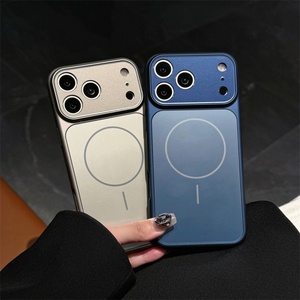 For iphone 17 Magnetic case with <b>Lens</b> Glass <b>Protector</b> Luxury Metallic Matte Shockproof Phone Covers - Product Image 2