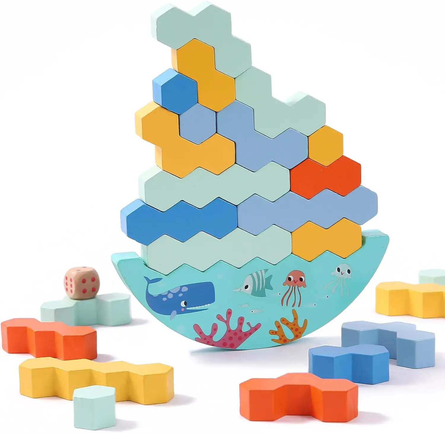 Ag новые цветные строительные блоки детские балансирующие балки качели сложенные высокие строительные блоки Раннее Образование головоломки игрушки
