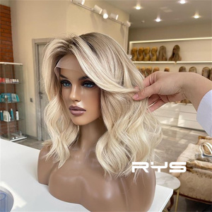 Perruque Lace Front <span class=keywords><strong>Balayage</strong></span> Perruques <span class=keywords><strong>Cheveux</strong></span> Bruts 13x4 Hd Lace Front Perruque Médicale Perruque Blonde Attachée à la Main Européenne Lisse Long <span class=keywords><strong>Balayage</strong></span> - Product Image 2
