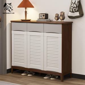 Mueble zapatero de madera para entrada, estilo rústico, ecológico, nuevo, a la moda, disponible en stock, personalizable, al precio más bajo de fábrica. - Product Image 4