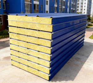 Aluzincサンドイッチパネル耐火環境にやさしい山東プレハブ壁ガレージハウスデザイン150mmホワイト - Product Image 4