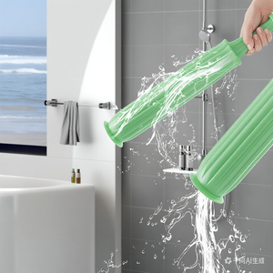 Serpillère télescopique 2-en-1 en acier inoxydable durable avec essorage automatique et taux de déshydratation élevé pour le nettoyage des sols domestiques - Product Image 2