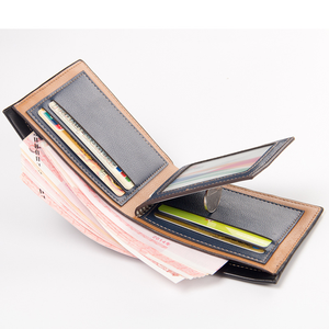 Portefeuille fin pliable porte-cartes à motif rayé, design minimaliste, 12x9,5 cm, usage quotidien pour homme - Product Image 6