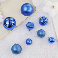 24pcs Boules en plastique de tube en PVC de haute qualité Ornement d'arbre de Noël de fournisseur d'usine