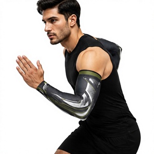 <b>Compression</b> Seamless Breathable Cooling Polyester/Spandex High Quality Unisex Cycling Fitness Golf <b>Arm</b> <b>Sleeves</b> UV Protection - Product Image 5