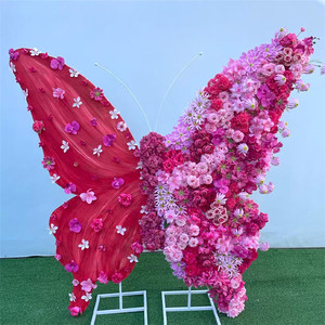 Arche décorative géante en forme de papillon, grand support coloré pour fleurs et papillons, idéal pour les mariages, les fêtes et les accessoires photo. - Product Image 2