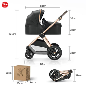 Passeggino Portatile 2-in-1 High Landscape, Pieghevole con Una Mano, Convertibile da Neonato a Bambino, con Ampio Capottina UPF 50+ - Product Image 4