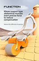 Roue abdominale à rebond automatique avec support coudes pour entraînement abdominal à domicile pour hommes et femmes