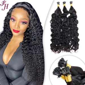 FH I Tip Extensiones de Cabello 100% Cabello humano Onda de agua natural I Tip Extensión de paquetes de cabello brasileño virgen - Product Image 1