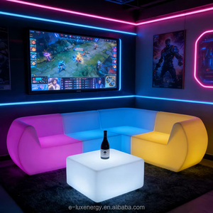 Juego de Sofás LED de Plástico PE Iluminado para Discoteca, con 16 Luces RGB, Control Remoto, Personalizable, Envío Directo - Product Image 4