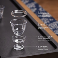 Lot de 2000 tasses à thé jetables en plastique PS sans BPA de 60 ml, style Kung Fu, transparentes, personnalisables pour fêtes, vaisselle de table, marque Kangli