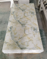 Panneau PVC brillant sans formaldéhyde, résistant à l'eau, texture marbre, pour surface de meubles et armoires