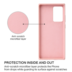 Superventas para Note 20 Ultra Mobile Case Liquid Silicone + PC + Microfiber a prueba <span class=keywords><strong>de</strong></span> golpes Anti-Fingerprint Protección completa - Product Image 3