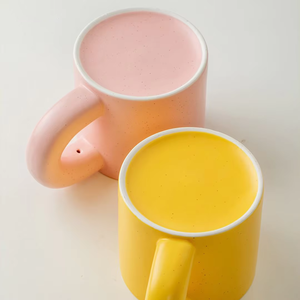 แก้วมัคเซรามิกพิมพ์โลโก้แบบนอร์ดิกสีพื้นวอเตอร์ฟอร์ดด้ามอ้วนสำหรับชากาแฟนมสำหรับกลับไปโรงเรียน - Product Image 6