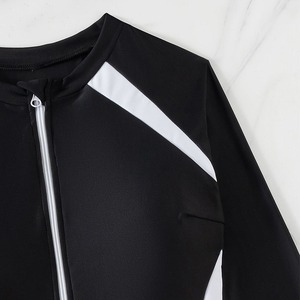 Traje de Baño de Una Pieza para Mujer, Manga Larga, Push-Up, Sexy, para Playa, con Bloques de Color, 2026 - Product Image 5