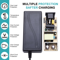 ESann - Adaptador de Corriente Universal de 12 V y 5 A, Modelo de Doble Cable con Enchufe Pinnacle, 60 W, 14 x 3 x 5,5 cm