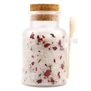 arcova banyo tuzu Suppliers-Özel etiket toptan çiçek kokulu aromaterapi Epsom kenevir banyosu Spa köpüren kristalleri banyo tuzu