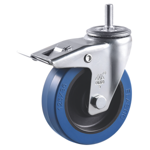Roue pivotante en caoutchouc et métal VIMA, prix de gros, 3,5, 4, 5, 6,5, 8 pouces, roue de chariot, roue industrielle lourde - Product Image 5