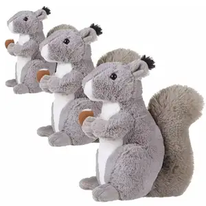 Mascot Grey Color Lifelike Stuffed Animal Squirrel Soft Toy Custom Made Plushies Squirrel Toys Farm Mascot