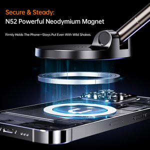 Boneruy X 68W Flobable Magneet Mobiele Telefoon Houder Aluminium Legering En Vacuüm Zuignap Bureau Navigatie Mobiele Telefoon Stand - Product Image 4