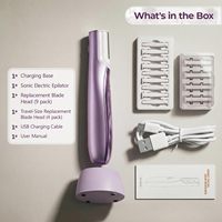 Outil de dermaplaning électrique sonique pour les poils du visage, 3 vitesses, lumière LED, lame de sécurité, exfoliation, éliminateur de peaux mortes pour le visage des femmes