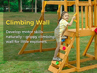 Structure de jeu extérieure en bois pour enfants, balançoire personnalisable, structure de jeu pour parc, école, garantie 5 ans