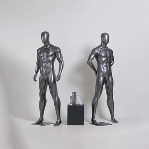 DE LIANG高級ファッション強い男性用ドレスフォームマネキンブラックゴールドグラスファイバー製スタンドポーズスポーツウェア用 - Product Image 6