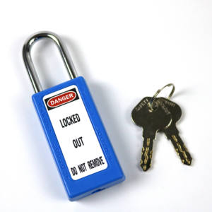 WZNT NT-S38LA <span class=keywords><strong>Cadenas</strong></span> de sécurité 38 mm <span class=keywords><strong>bleu</strong></span> à clé maîtresse, avec anse en acier/nylon, à clés différentes, certifié CE ISO KD/KA/MK - Product Image 6