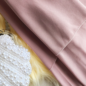 Abito Arabo Turco Elegante Plus Size Fatto a Mano in Poliestere Lungo fino al Pavimento a Maniche Lunghe Leggero Traspirante Moderno Islamico con Apertura Frontale - Product Image 3