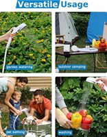 Pompe de douche électrique portable en PVC 4500/6000/7800mAh avec affichage numérique USB, étanche IPX7, pour camping, escalade et usage quotidien