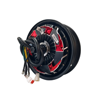 QSMOTOR 12 Inch V4 5000W 45H48-96V Brushless DC Disc Brake Motor Suitable for Electric Motorcycles