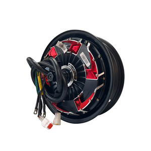 QSMOTOR 12인치 V4 5000W 45H 48-96V 브러시리스 <span class=keywords><strong>DC</strong></span> 디스크 브레이크 모터, 전기 오토바이용 - Product Image 2