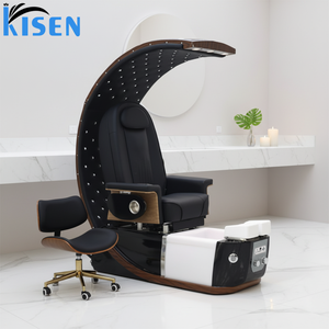 Fauteuil de Pédicure et <span class=keywords><strong>Manucure</strong></span> Électrique de Luxe Noir et Doré avec Fonction Dôme Ciel Étoilé, <span class=keywords><strong>Grand</strong></span> Modè<span class=keywords><strong>le</strong></span>, pour Spa des Pieds et Massage - Product Image 1