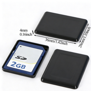 SUNSHING Single Slot SD Card Storage Case Slim <b>Memory</b> Card Plastic <b>Box</b> for Camera SD Card Container Mini Black SD Cards Holder - Product Image 4