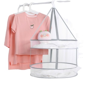 3-Tier Sweater Drying Rack Collapsible Pop-up Mesh Hamper Clothes Storage Basket Laundry Bag