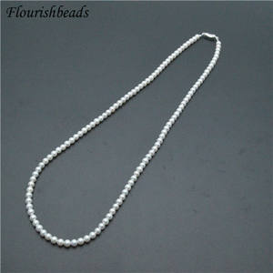 Forme ronde à la mode à la mode 925 argent fermoir lingot d'or collier de perles de perles naturelles pour bijoux cadeau de fête d'anniversaire - Product Image 1