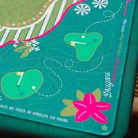 Ensemble de Mahjong Américain en Acrylique à 4 Couches, Thème Golf Gravé Vert et Blanc, pour le Divertissement Familial - Vente en Gros