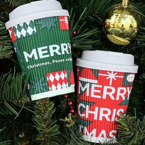 Gobelets en papier jetables à double paroi ondulée avec logo personnalisé YBLPAK, biodégradables, pour café, <span class=keywords><strong>vin</strong></span> et biscuits, style compostable - Product Image 2