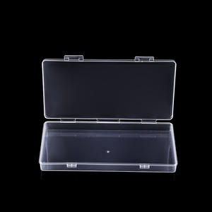 Caja de almacenamiento de plástico rectangular transparente, 16,5x8,5x1,7 cm, tapa con doble cierre para organización de piezas de hardware electrónico - Product Image 4