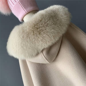 <span class=keywords><strong>Manteau</strong></span> en fourrure cachemire pour <span class=keywords><strong>enfant</strong></span>, grand col en vraie fourrure de renard, Style ample, classique bébé doux et <span class=keywords><strong>chaud</strong></span>, à capuche, hiver - Product Image 4