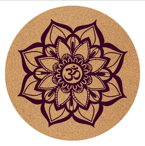 Tapete de <span class=keywords><strong>Yoga</strong></span> Extra Grande de 140 cm, de Corcho y Caucho Natural, Doble Cara, Antideslizante, Tapete de Meditación Extra Grande con Diseño Impreso, Ecológico - Product Image 1