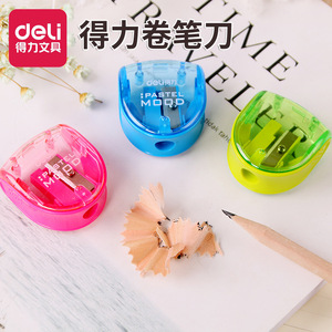 Deli Pencil Sharpener 0578 Manual Plastic Geometric Design For Children School Use - Product Image 4