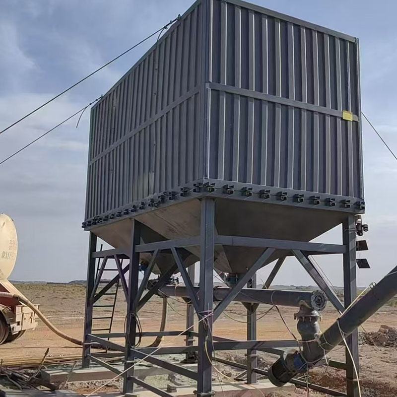 W Type Engine Design 20-foot Container Horizontal Cement Silo, 30-80T Bolt-type Cement Silo ...